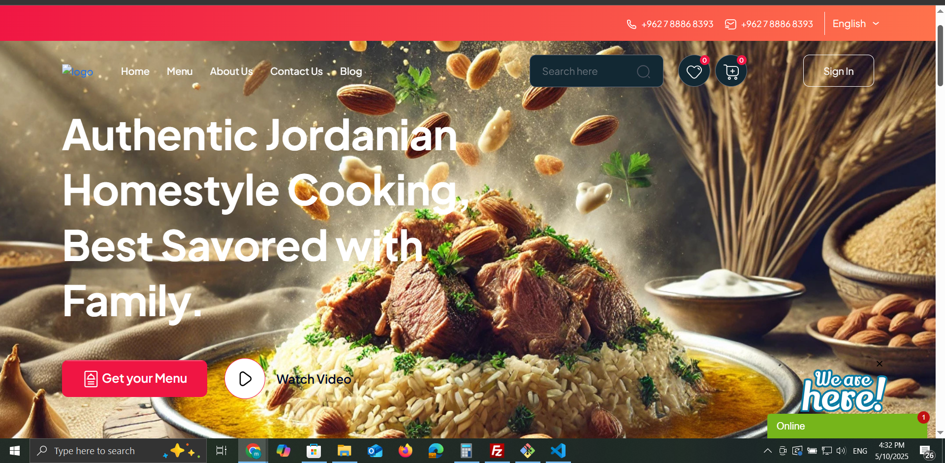 Lamset Manzel Restaurant Ordering System